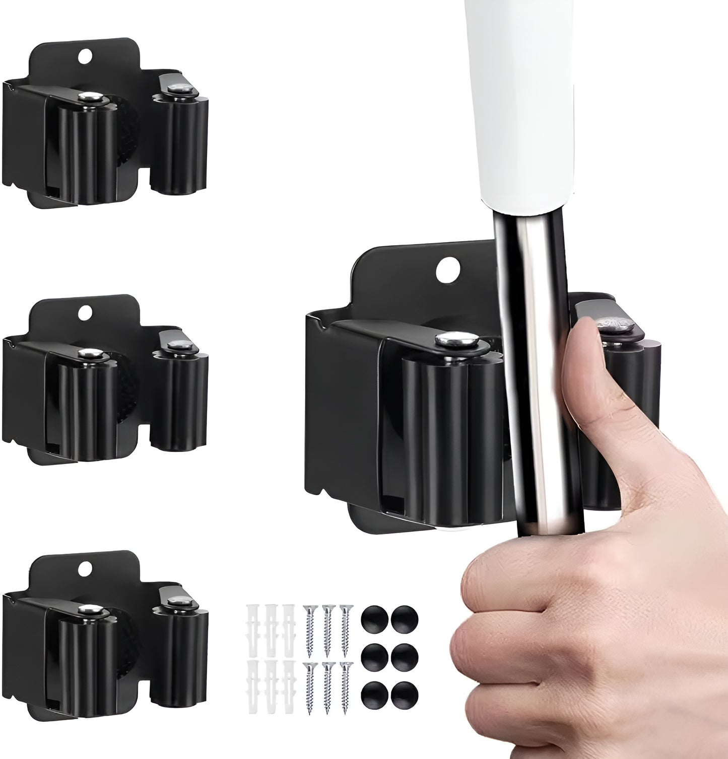 TECBULL® Besenhalterung Wand, Halterung Besen Mopp