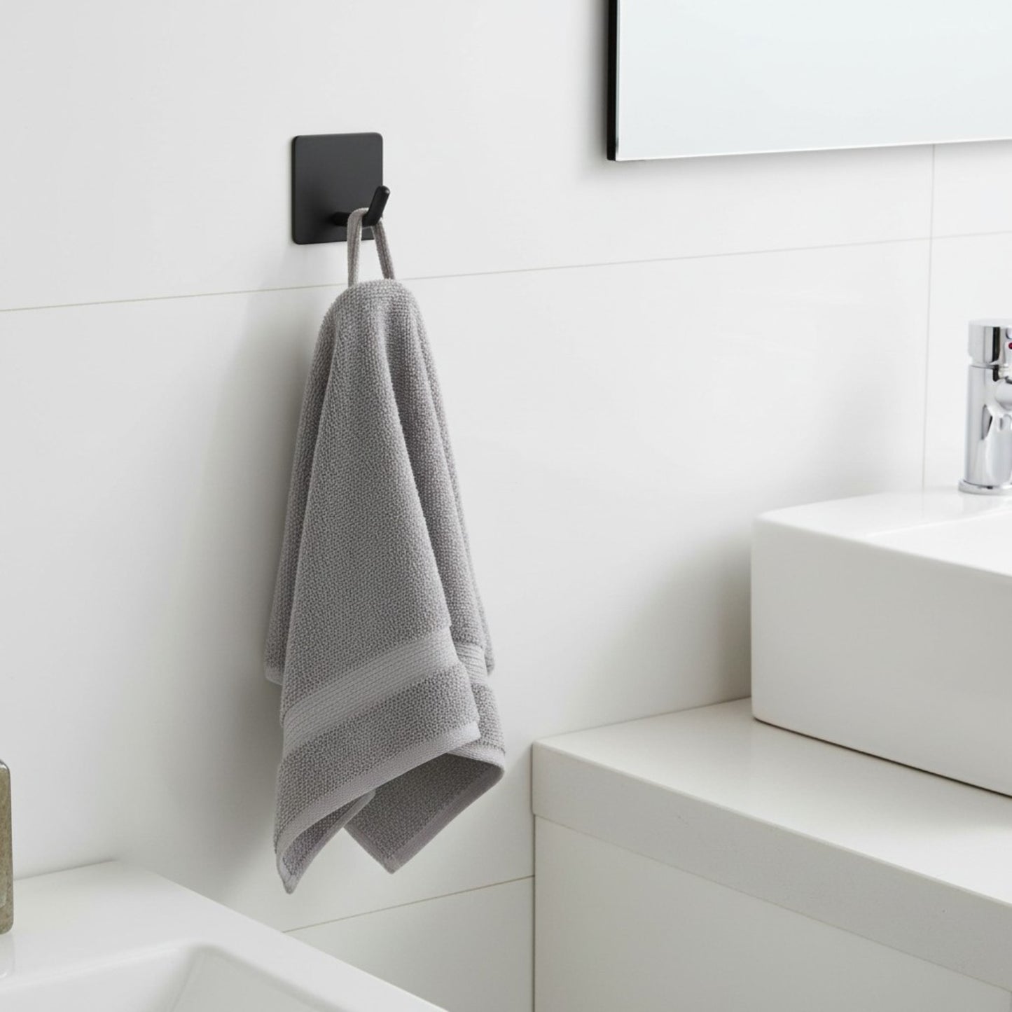 TECBULL Klebehaken V2 Edelstahl massiv, Wandhaken selbstklebend
