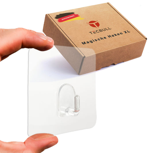 TECBULL® Magische Haken XL, rückstandsfrei ablösbar, wiederverwendbar