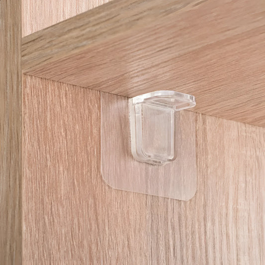TECBULL® 2-teilige Einlegeboden Halter Bodenträger selbstklebend ohne Bohren