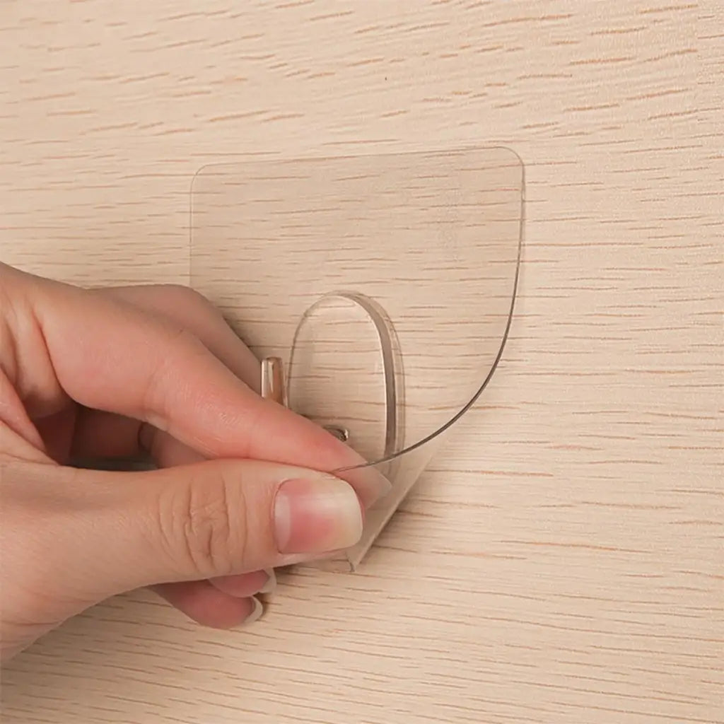 TECBULL® Magische Haken transparent, wiederablösbar, wiederverwendbar, selbstklebend