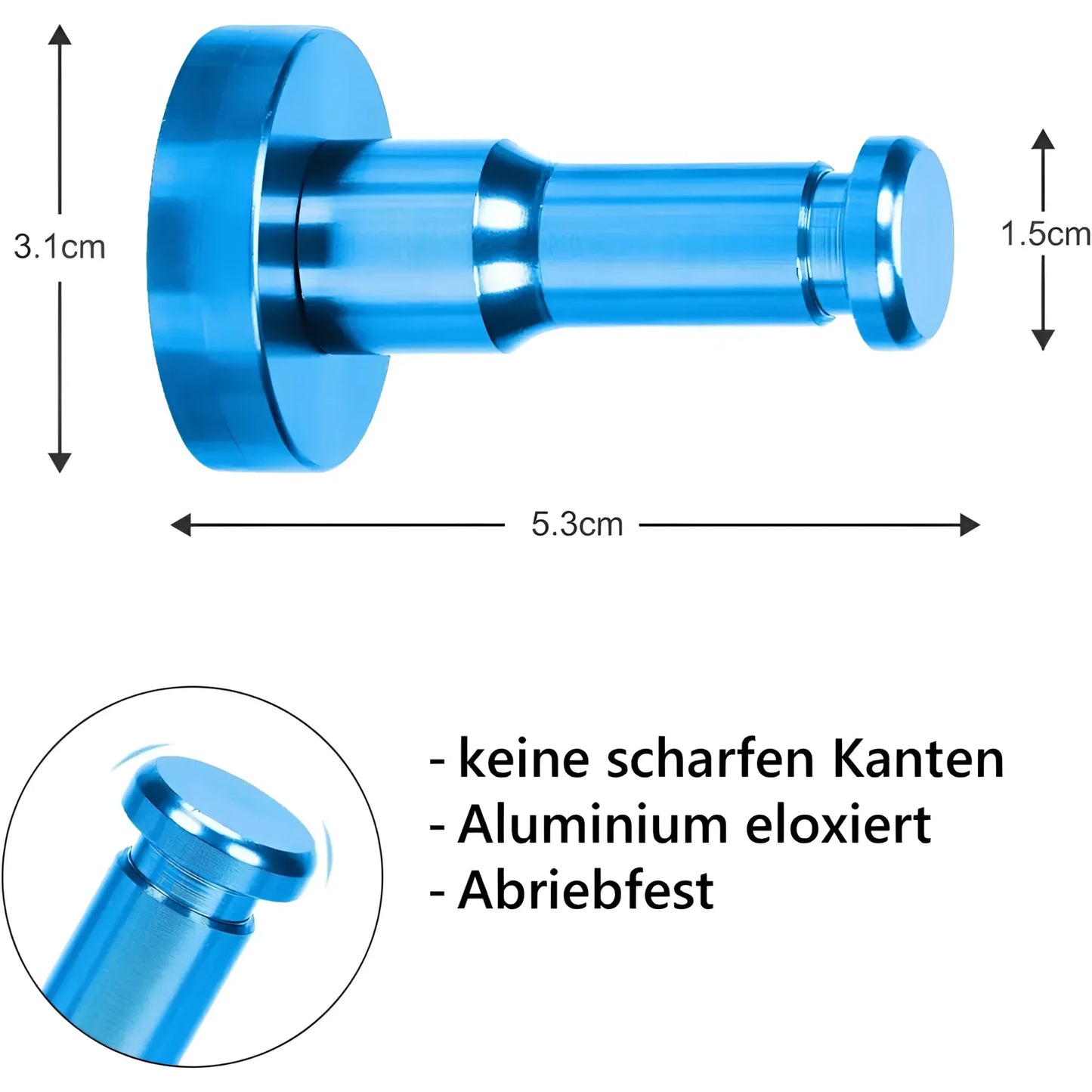 TECBULL® Wandhaken Garderobenhaken Wandgarderobe Kleiderhaken Alu eloxiert