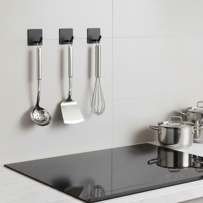 TECBULL Klebehaken V2 Edelstahl massiv, Wandhaken selbstklebend