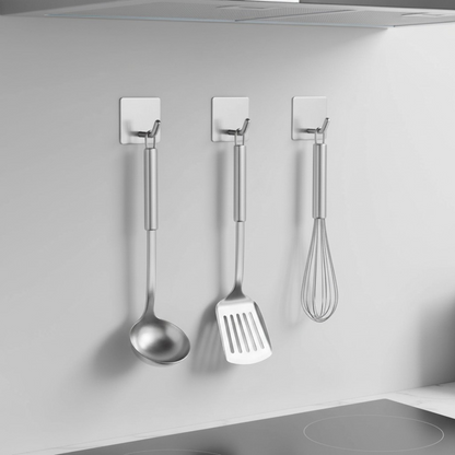 TECBULL Klebehaken V2 Edelstahl massiv, Wandhaken selbstklebend