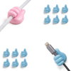 TECBULL® ’Funny Fist’ lustige Kabelhalter Zahnbürstenhalter Stifthalter selbstklebend - 12er Pack / Blau