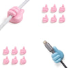 TECBULL® ’Funny Fist’ lustige Kabelhalter Zahnbürstenhalter Stifthalter selbstklebend - 12er Pack / Rosa
