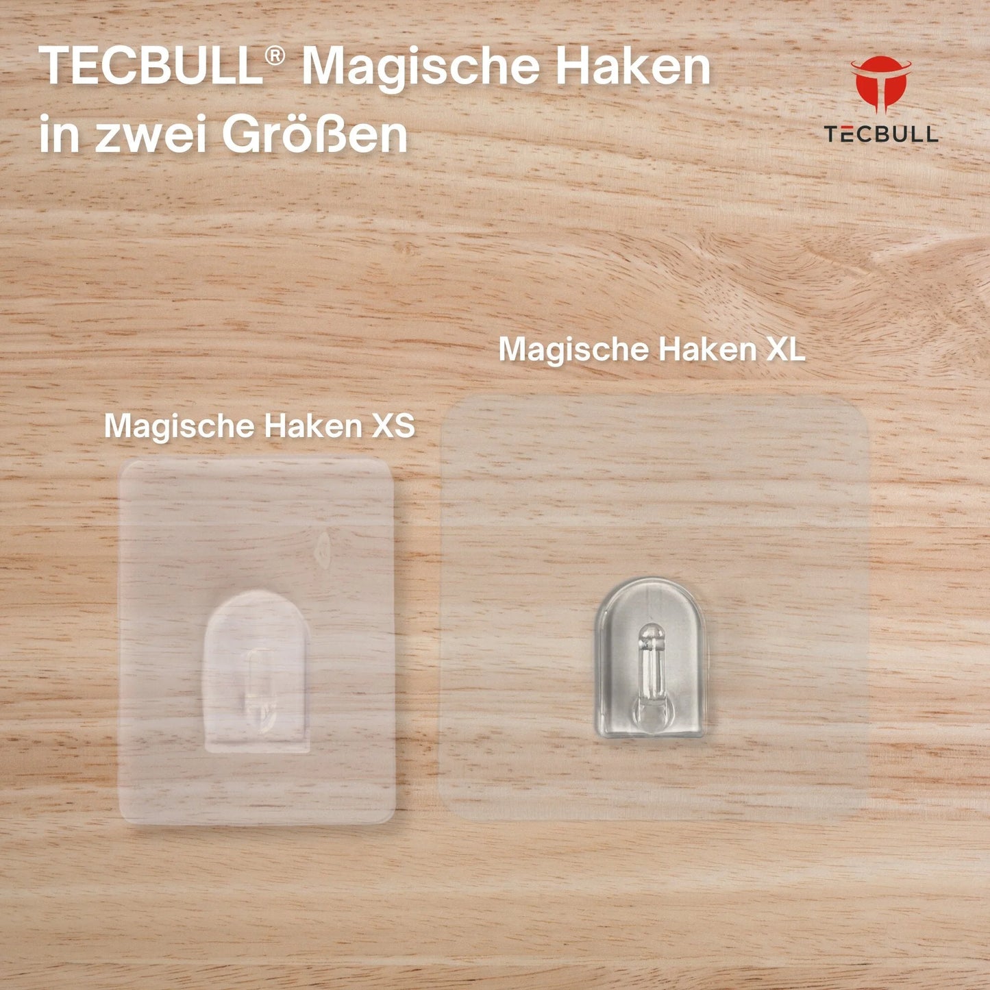 TECBULL® Magische Haken XS, rückstandsfrei ablösbar, wiederverwendbar