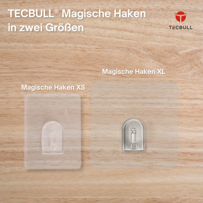 TECBULL® Magische Haken XS, rückstandsfrei ablösbar, wiederverwendbar