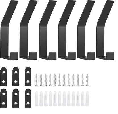 tecbull-Wand-garderobenhaken-deluxe-kleiderhaken-wandgarderobenhaken-wandhaken-jackenhaken-schwarz-matt-6er