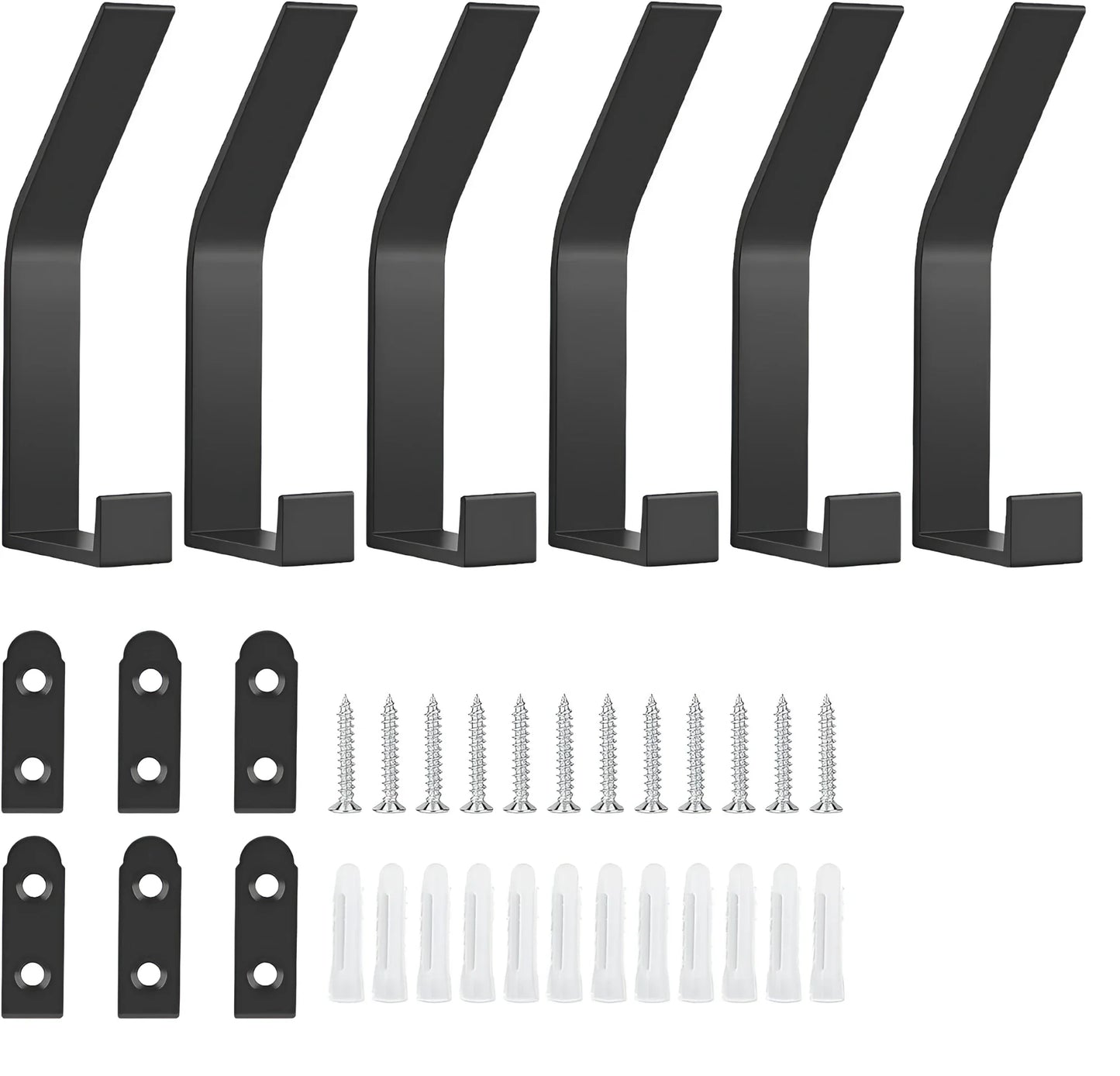 tecbull-Wand-garderobenhaken-deluxe-kleiderhaken-wandgarderobenhaken-wandhaken-jackenhaken-schwarz-matt-6er