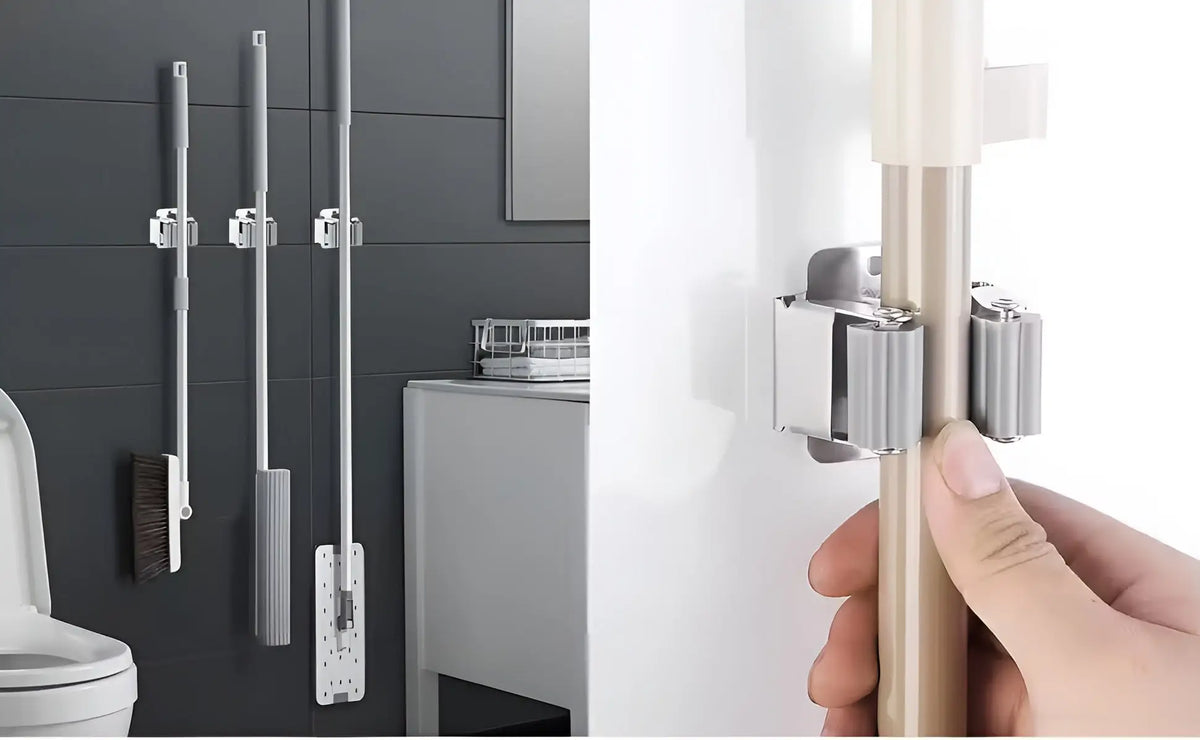 TECBULL® Besenhalterung Wand Halterung Besen Mopp