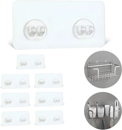 TECBULL® Duschkorb Halterung Gewürzregal Haken selbstklebend - 10er Pack / Doppelhalterung