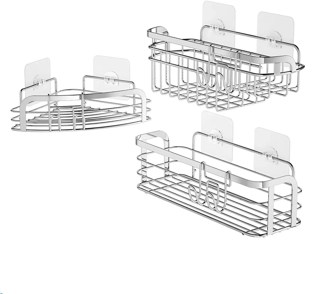 TECBULL® Duschkorb Halterung Gewürzregal Haken selbstklebend