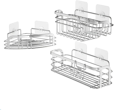 TECBULL® Duschkorb Halterung Gewürzregal Haken selbstklebend
