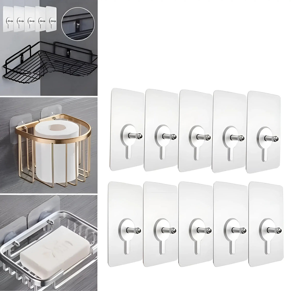 TECBULL® Klebeschrauben transparent selbstklebende Schrauben