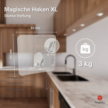 TECBULL® Magische Haken XL rückstandsfrei ablösbar wiederverwendbar
