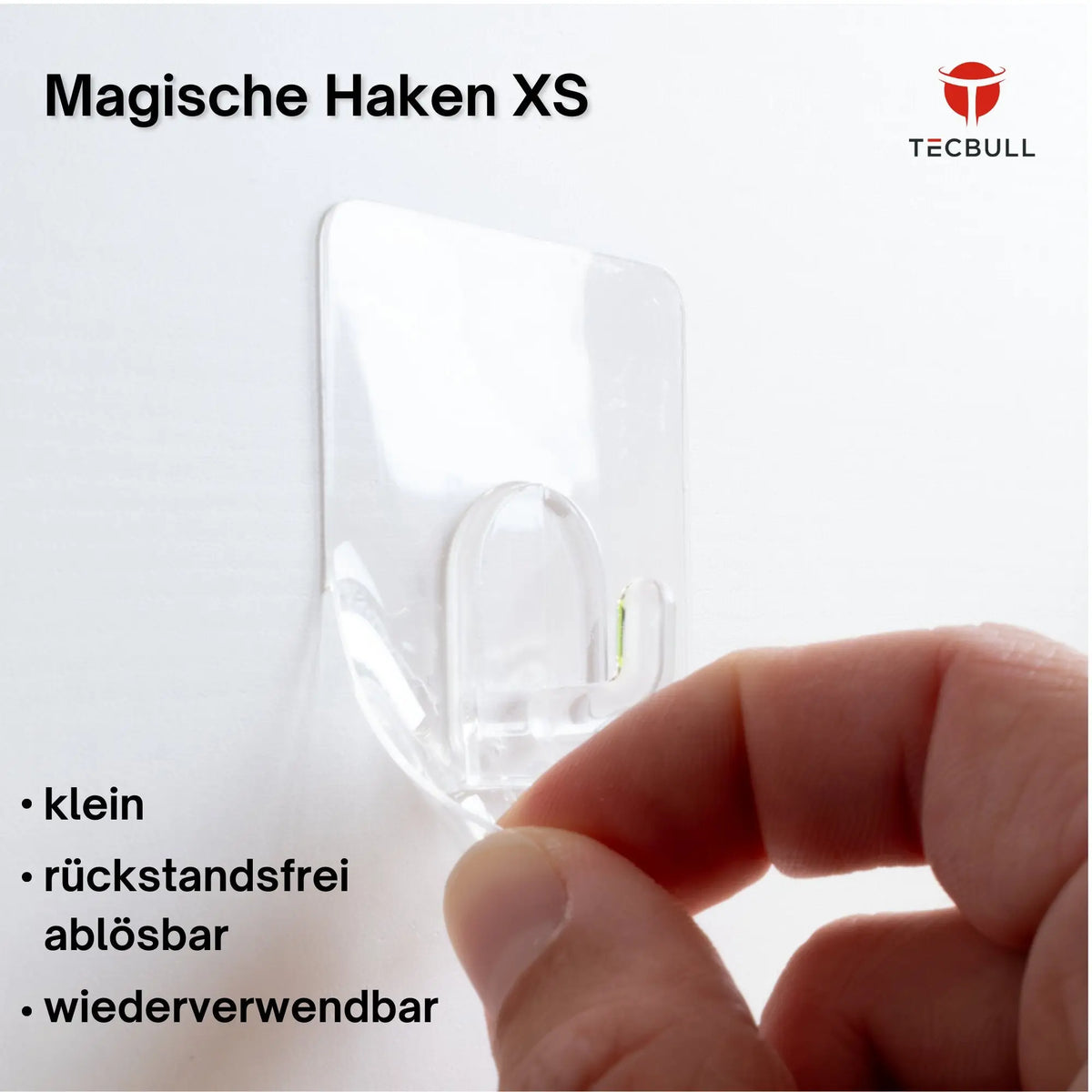 TECBULL® Magische Haken XS rückstandsfrei ablösbar wiederverwendbar