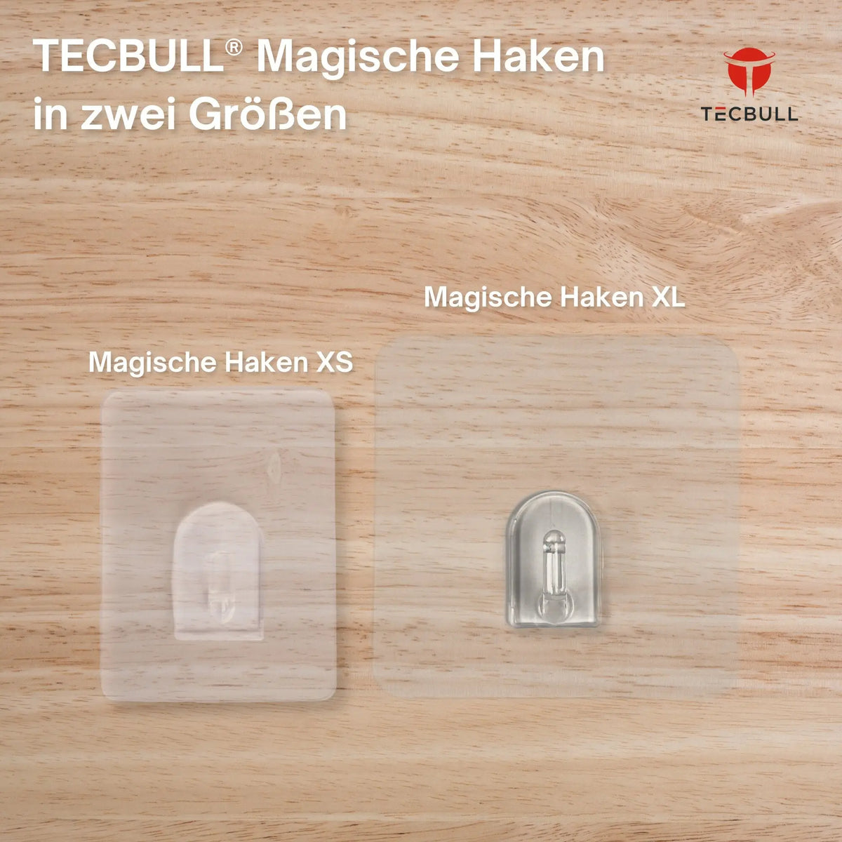 TECBULL® Magische Haken XS rückstandsfrei ablösbar wiederverwendbar