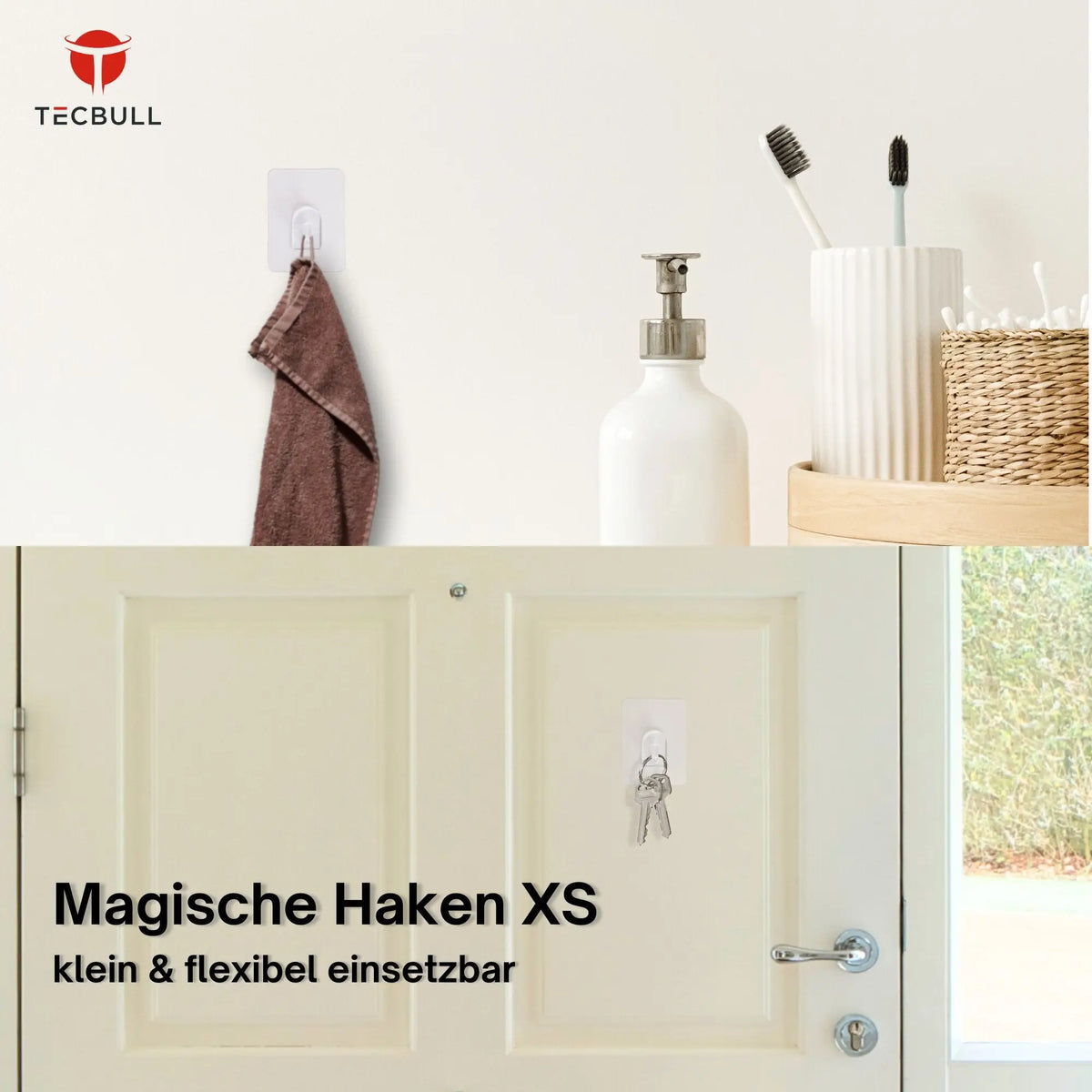 TECBULL® Magische Haken XS rückstandsfrei ablösbar wiederverwendbar