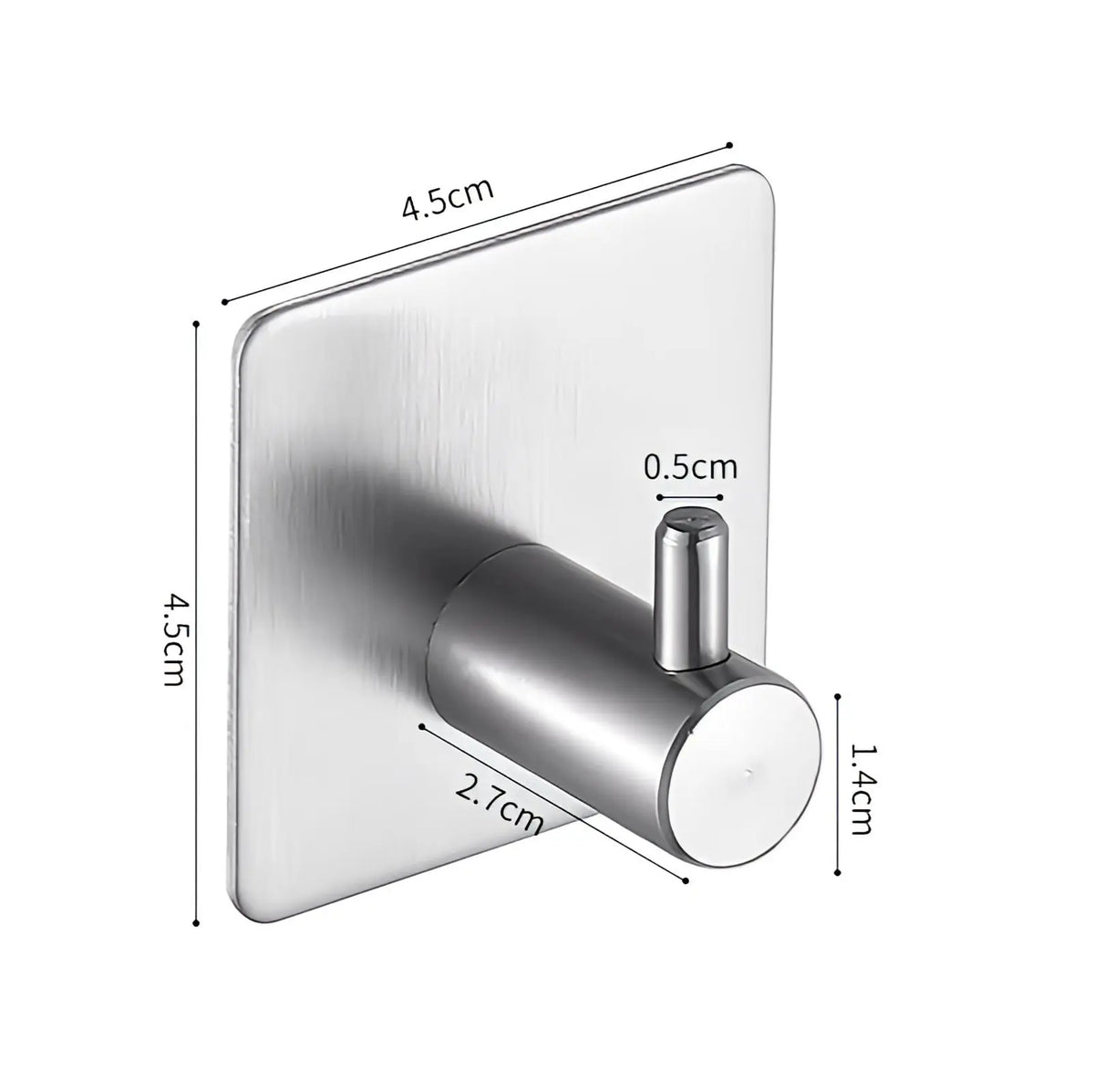 TECBULL® V1 Klebehaken Edelstahl massiv Wandhaken selbstklebend