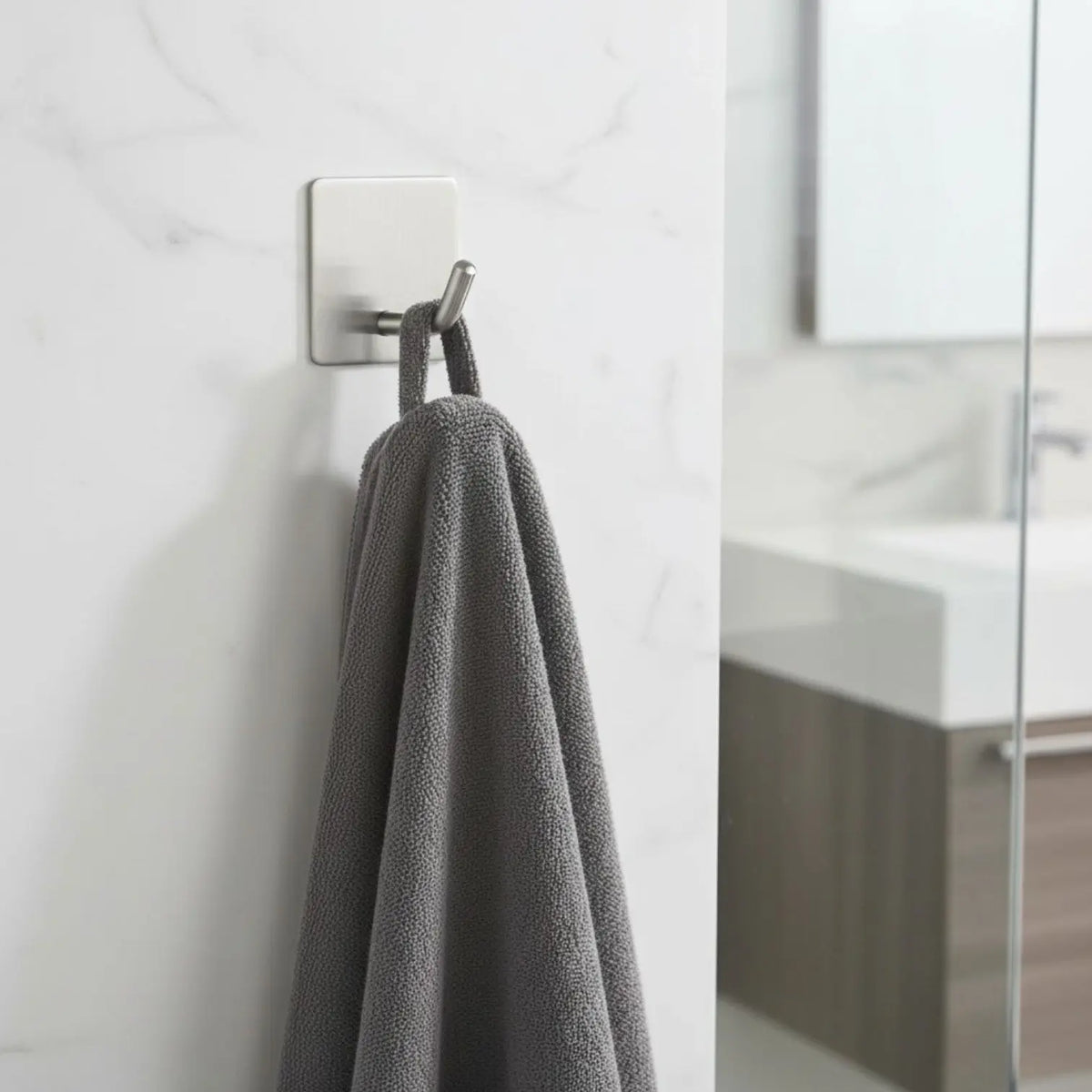 TECBULL® V2 Klebehaken Edelstahl massiv Wandhaken selbstklebend