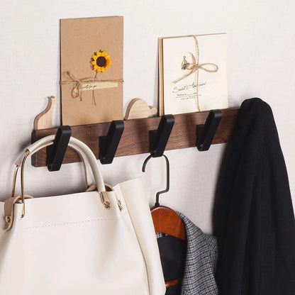 TECBULL® Wand Garderobe Walnussholz Deluxe Exklusive Garderobenleiste
