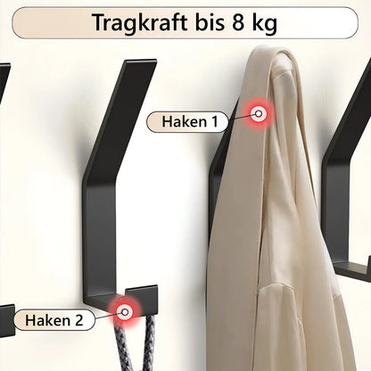 TECBULL® Wand Garderobenhaken - Befestigung ohne sichtbare Schrauben