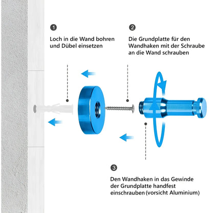 TECBULL® Wandhaken Garderobenhaken Kleiderhaken Huthaken