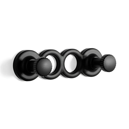 TECBULL® TB-608-2 Wand Garderobenhaken Premium Kleiderhaken Wandhaken - 2er Pack / schwarz matt