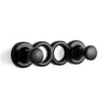 TECBULL® TB-608-2 Wand Garderobenhaken Premium Kleiderhaken Wandhaken - 2er Pack / schwarz matt