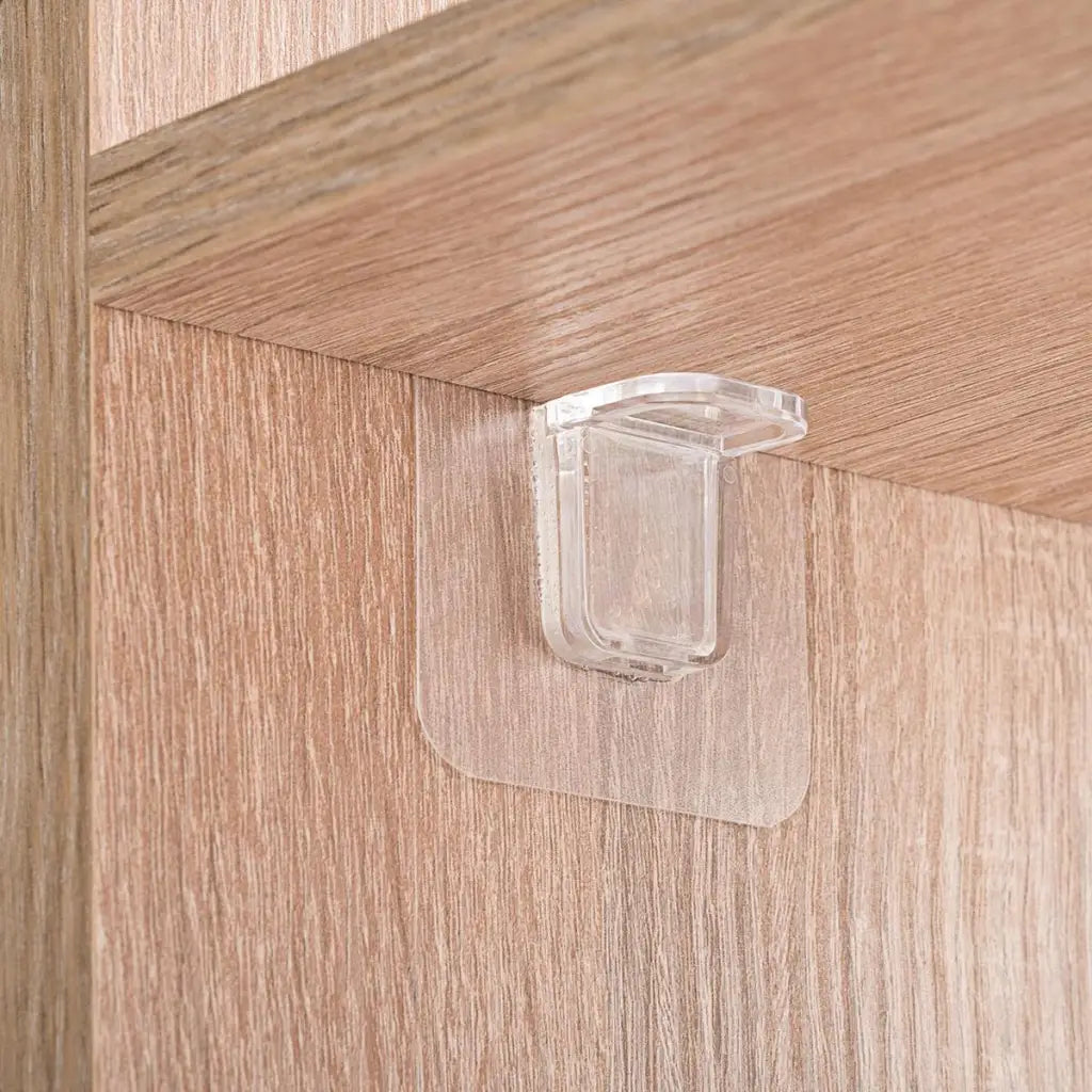 TECBULL® 2-teilige Einlegeboden Halter Bodenträger selbstklebend ohne Bohren