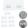 TECBULL® Duschkorb Halterung Gewürzregal Haken Duschablage selbstklebend - 40er Pack / Doppelhalterung