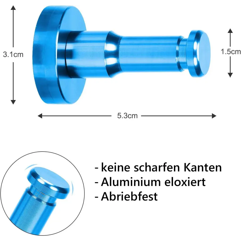 TECBULL® Wandhaken Garderobenhaken Wandgarderobe Kleiderhaken Alu eloxiert